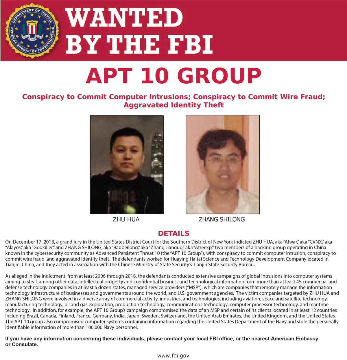 FBI Wanted Post