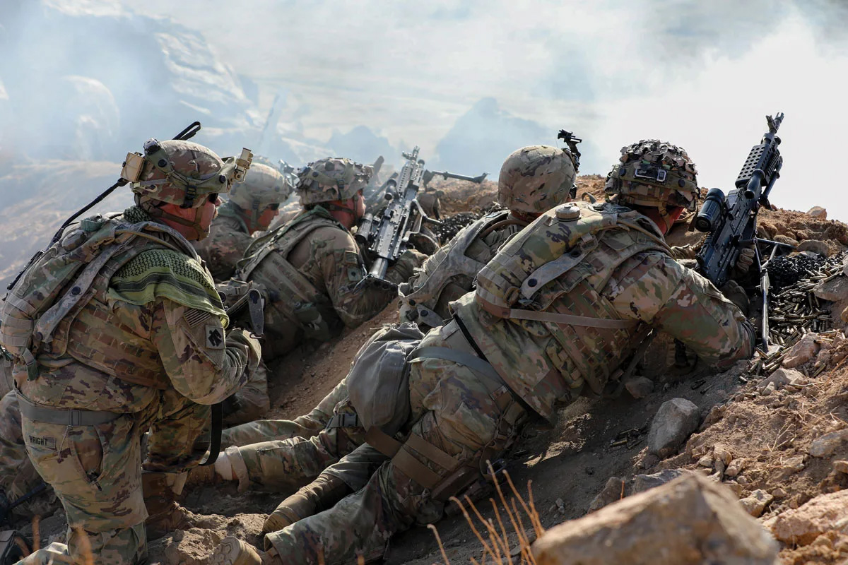 Soldiers with the 45th Infantry Brigade Combat Team
