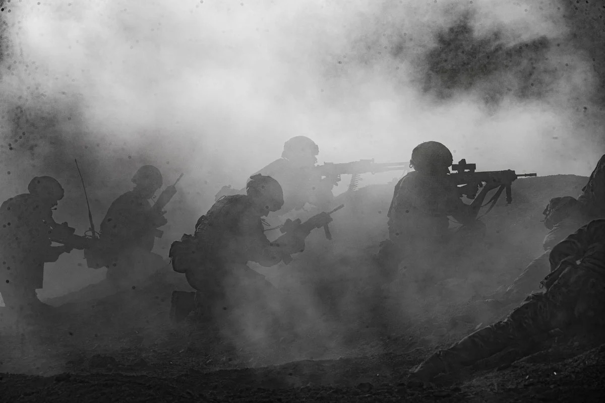 British soldiers with 2nd Battalion, Parachute Regiment