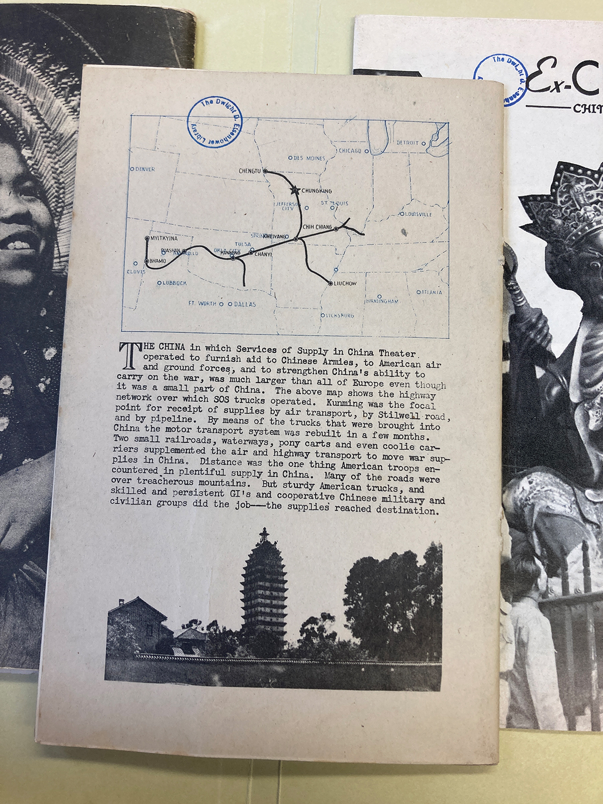 This map shows how the Services of Supply organized themselves geographically. Each base section was in charge of supplying the Chinese armies that entered their area