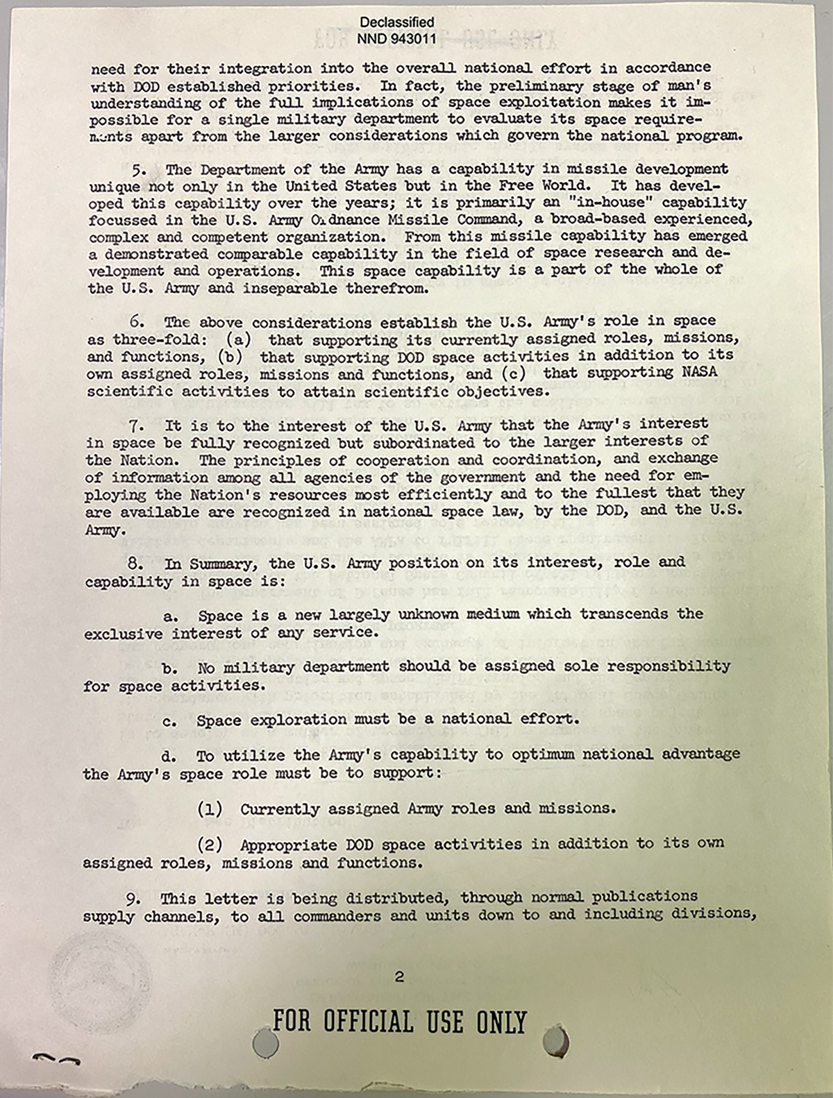 Distribution paperwork