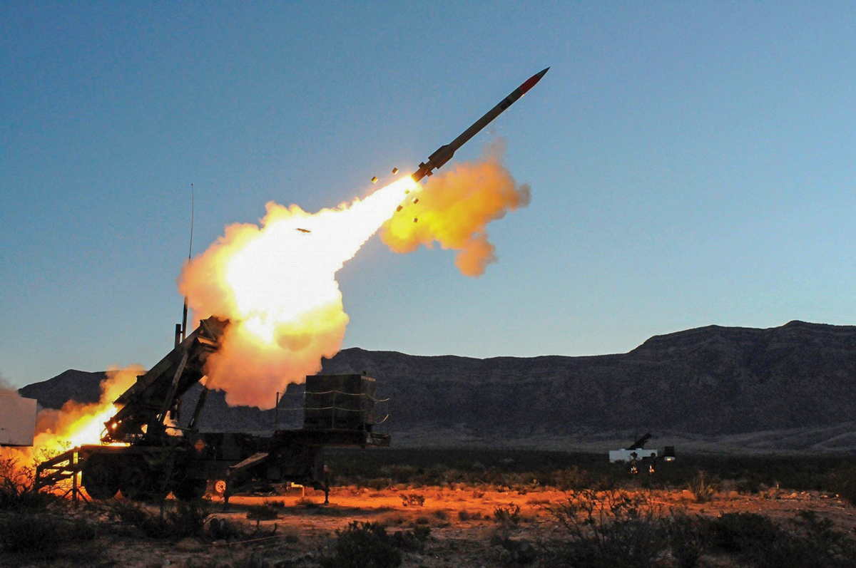 The U.S. Army fires a Patriot missile in a 31 March 2019 test. The Patriot missile system is a ground-based, mobile missile defense interceptor deployed by the United States to detect, track, and engage unmanned aerial vehicles, cruise missiles, and short-range and tactical ballistic missiles
