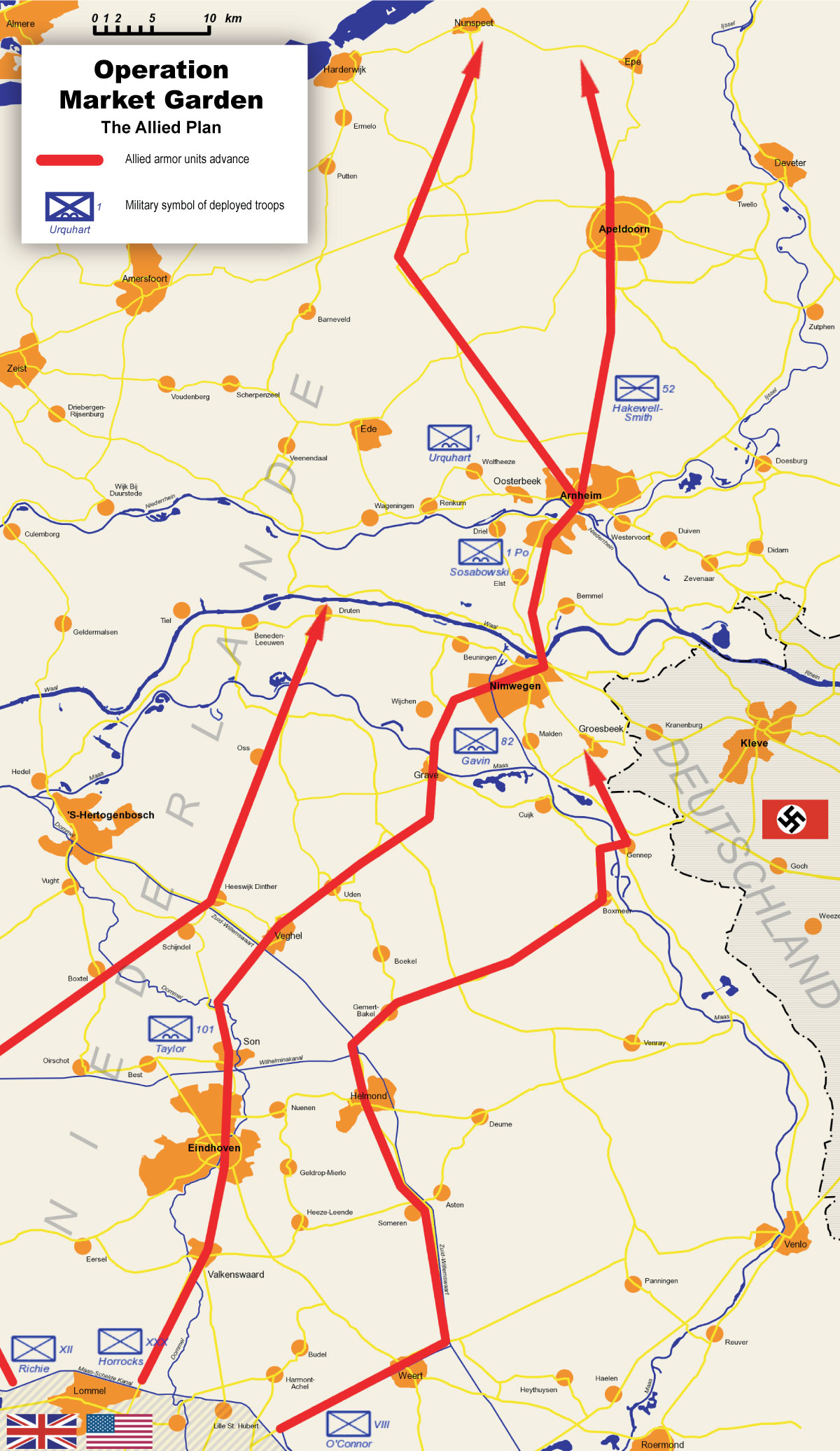 Operation Market Garden Map