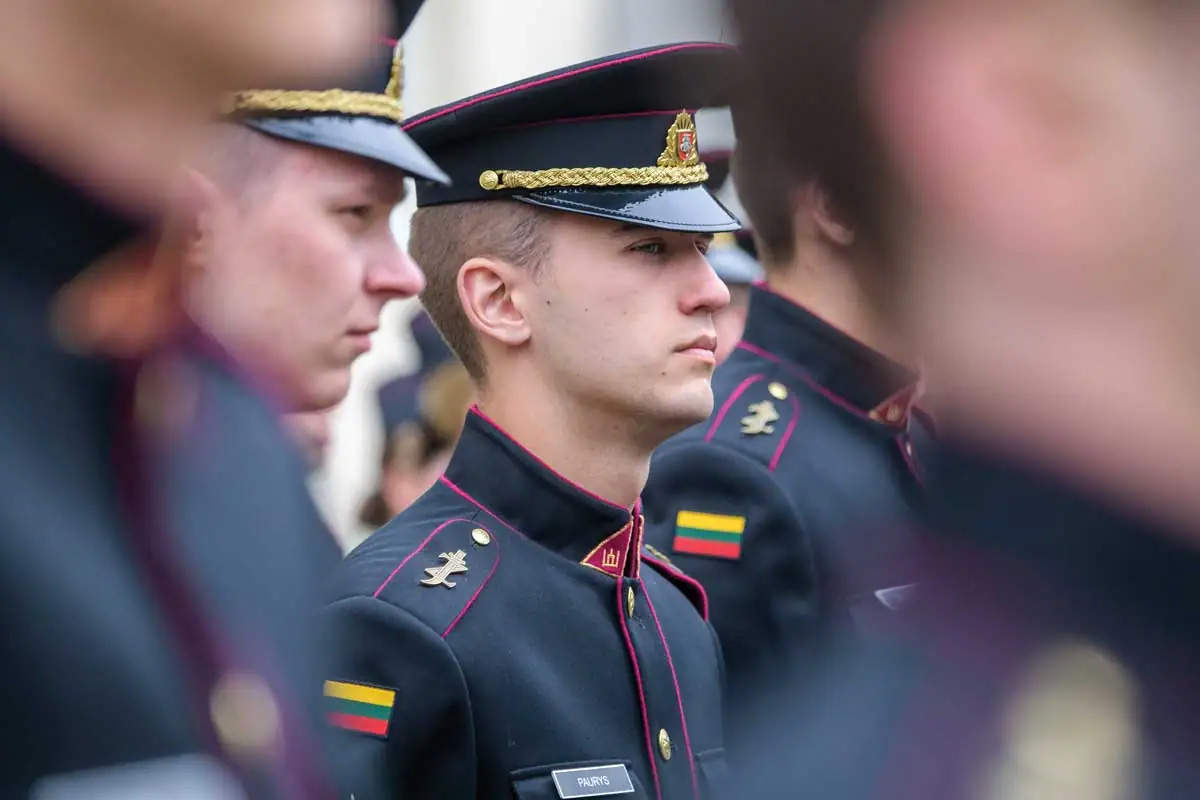 Cadets participate in a ceremony