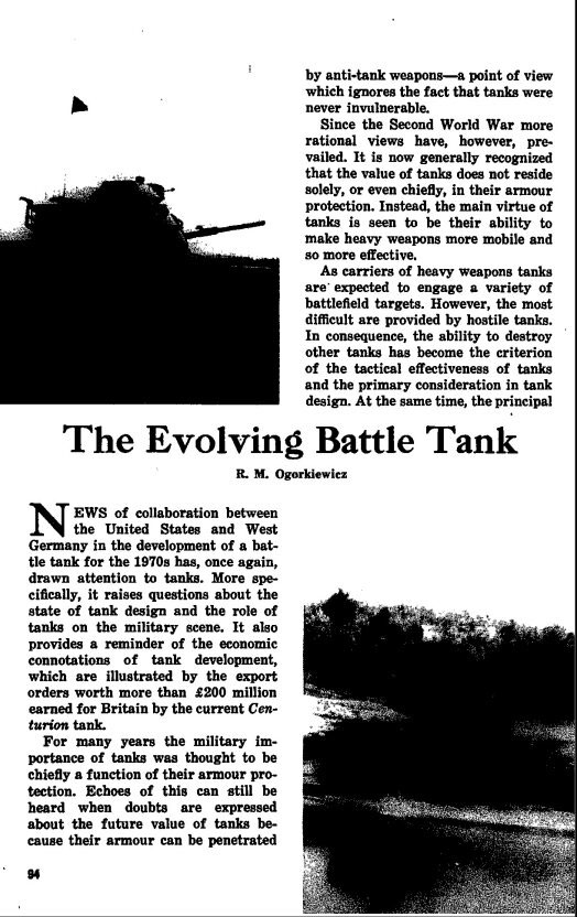 “The Evolving Battle Tank”