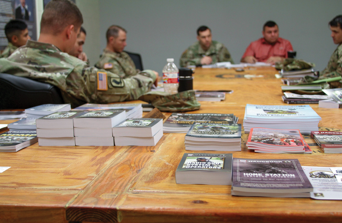 Material from the Center for Army Lessons Learned (CALL) is made available to soldiers from 3rd Armored Brigade Combat Team, 1st Cavalry Division 27-29 March 2018 during Umbrella Week