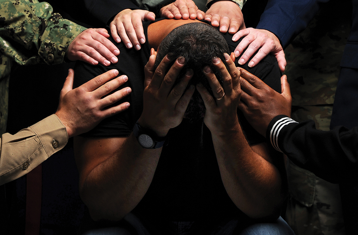 Jason Johnston poses for an Army Substance Abuse Program photo on 12 July 2019 at the Training Support Center Visual Information Office, Panzer Kaserne, Stuttgart, Germany