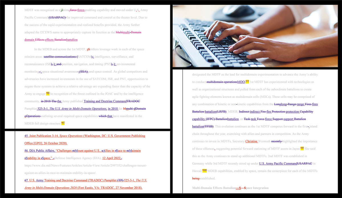 After a submitted article is accepted for publication, editors work to ensure information is delivered with accuracy and precision by following grammar, punctuation, and usage guidance