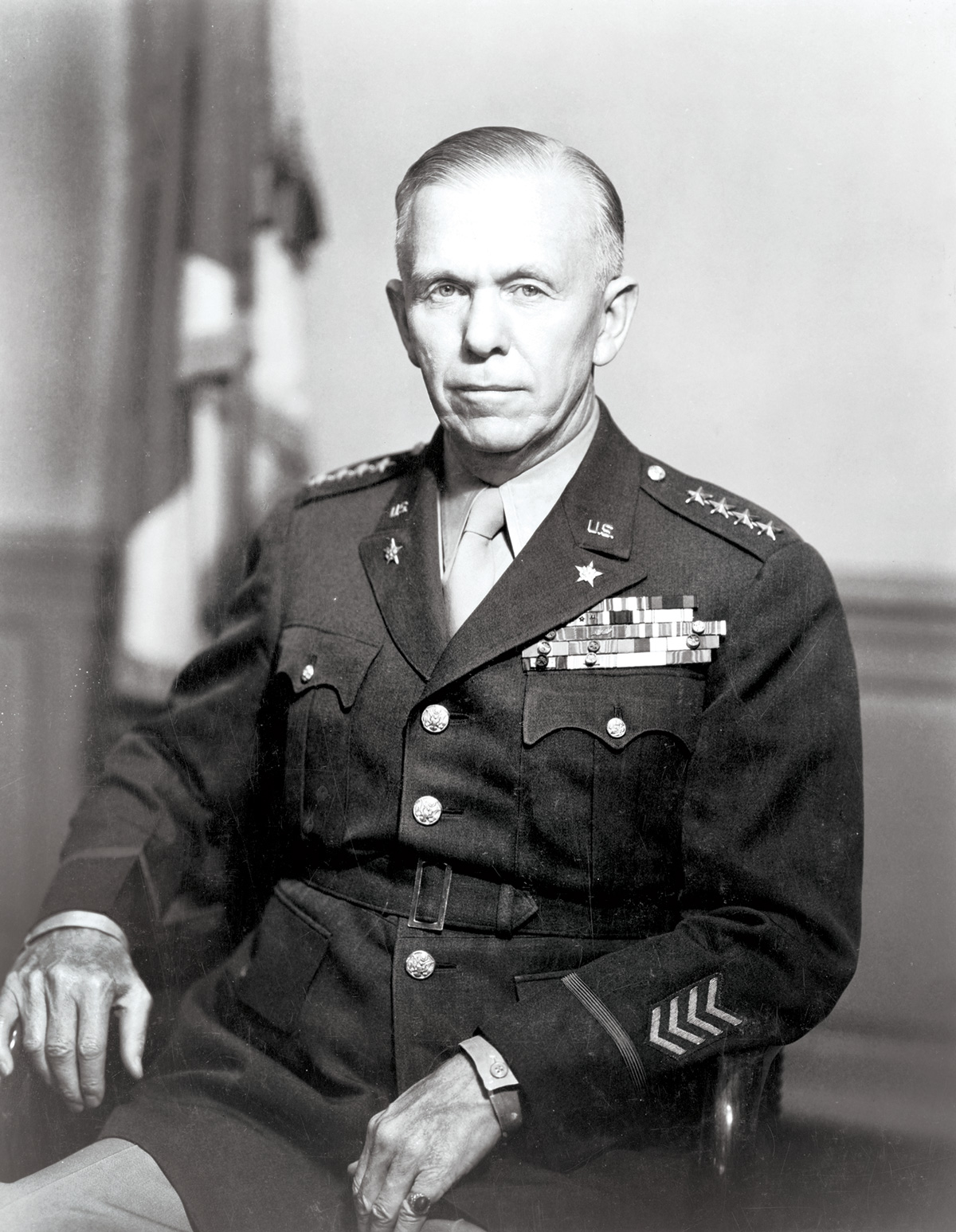 A portrait of Gen. George C. Marshall