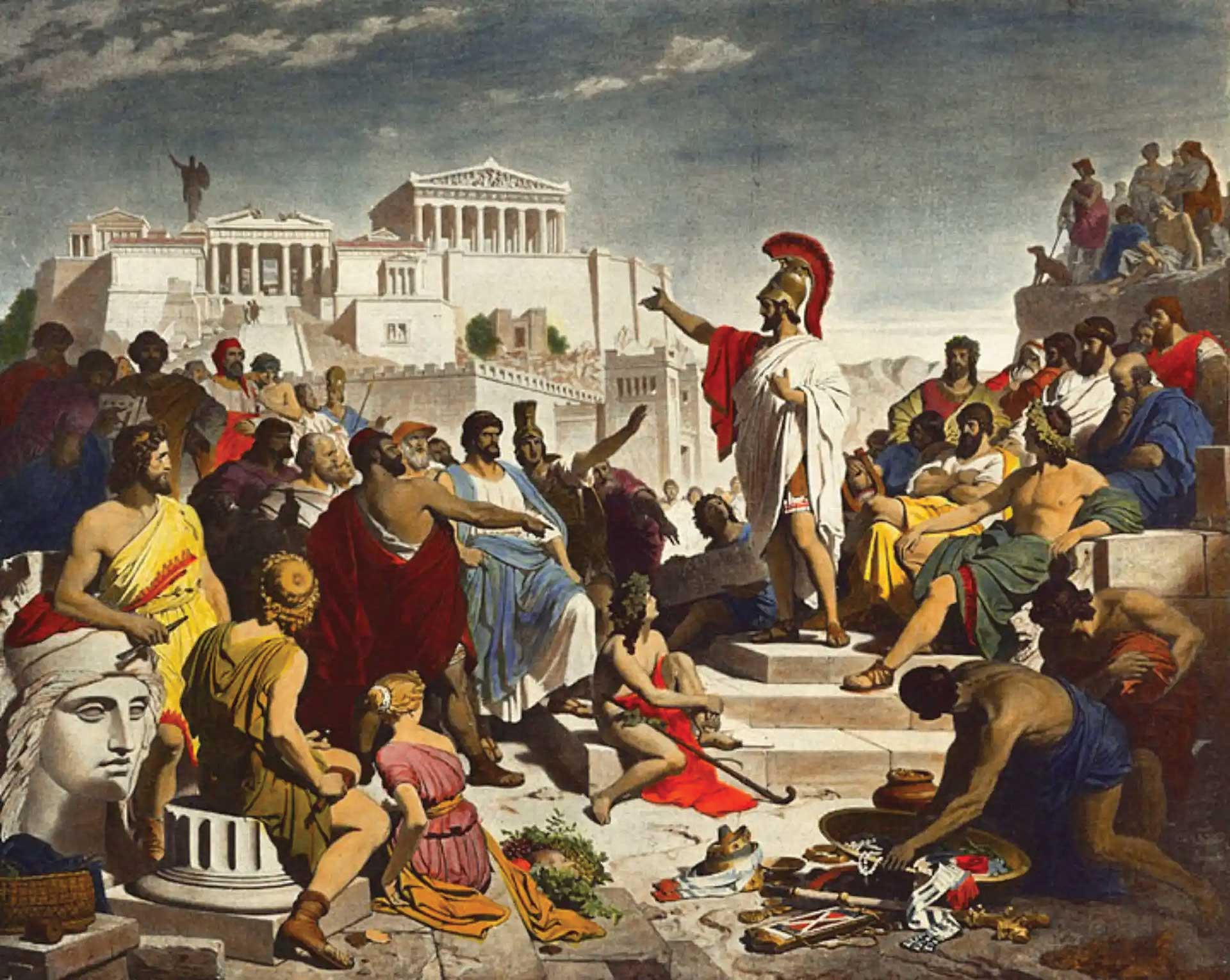 Pericles as Orator Addressing the Athenian Assembly.