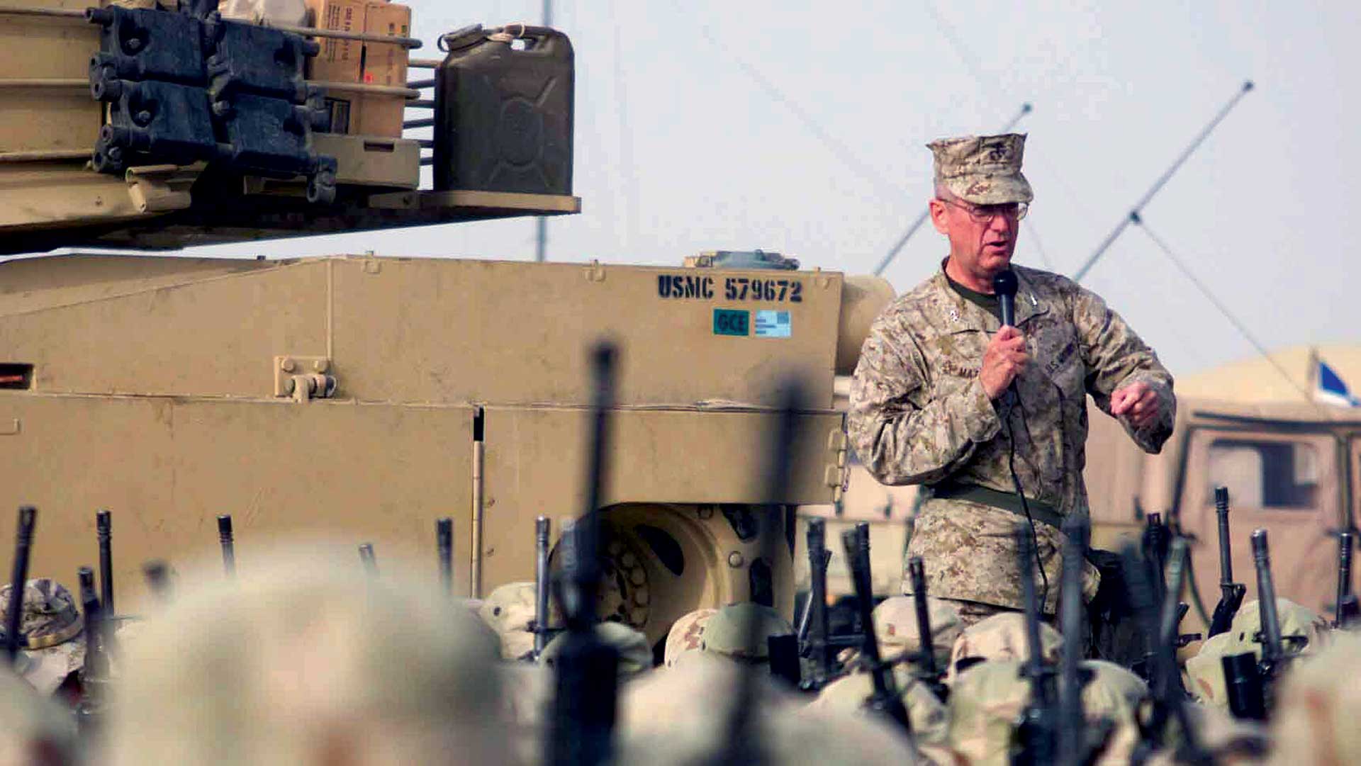 El Tte. Gral. James N. Mattis, general al mando de la División de Marina.