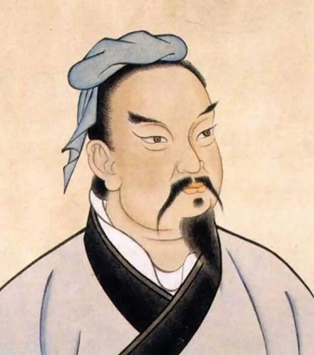 Representación de Sun Tzu en la época Qing (Obra de arte cortesía de-Wikimedia Commons que apareció en Geoff Babb