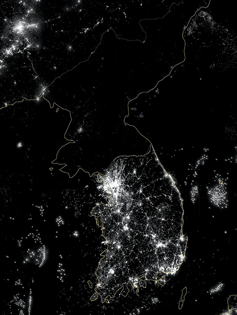 North-korea-night