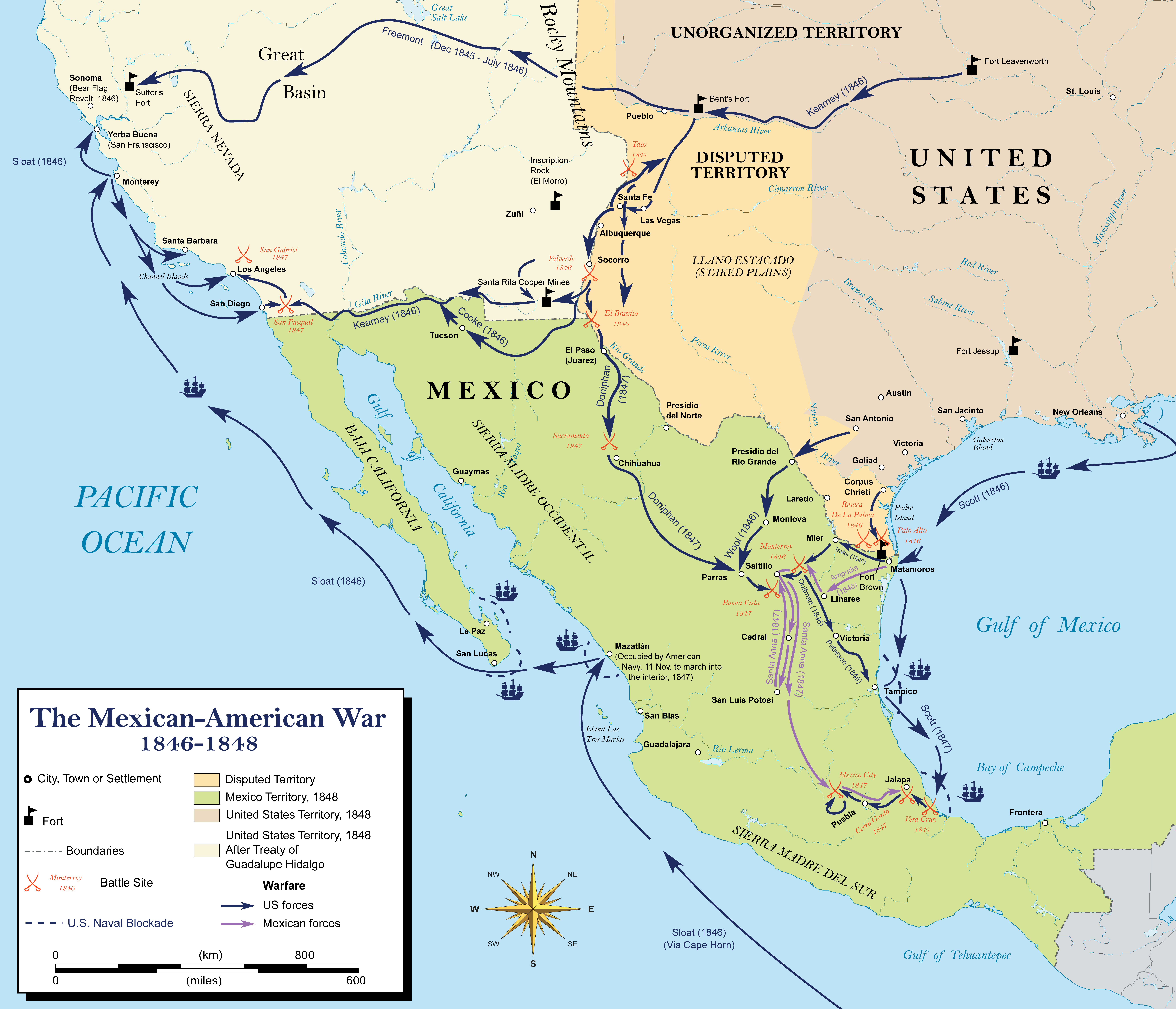MexicanAmerican_War_without_Scotts_Campaign