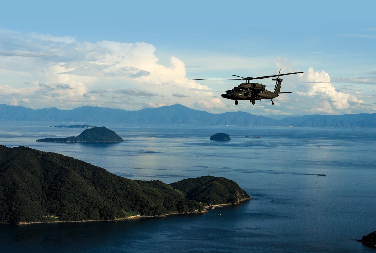 Blackhawk over Japan