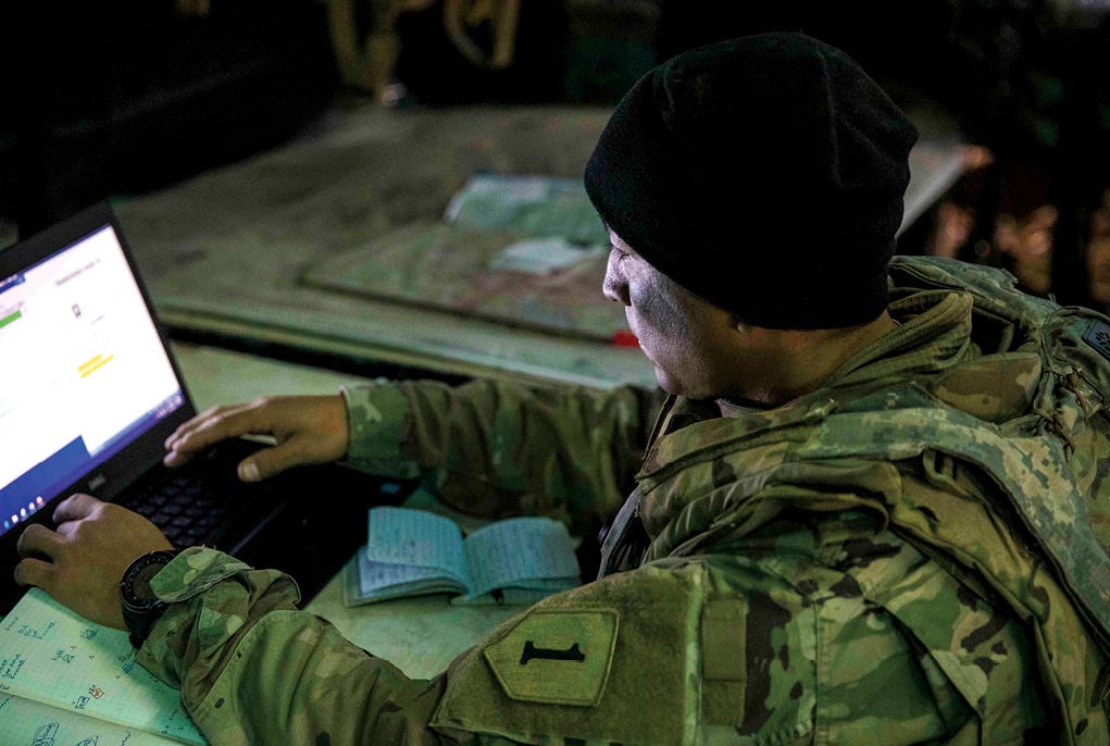 Warrant Officer Alan Mendoza, an all-source intelligence technician assigned to 2nd Battalion, 34th Armored Regiment, 1st Armored Brigade Combat Team