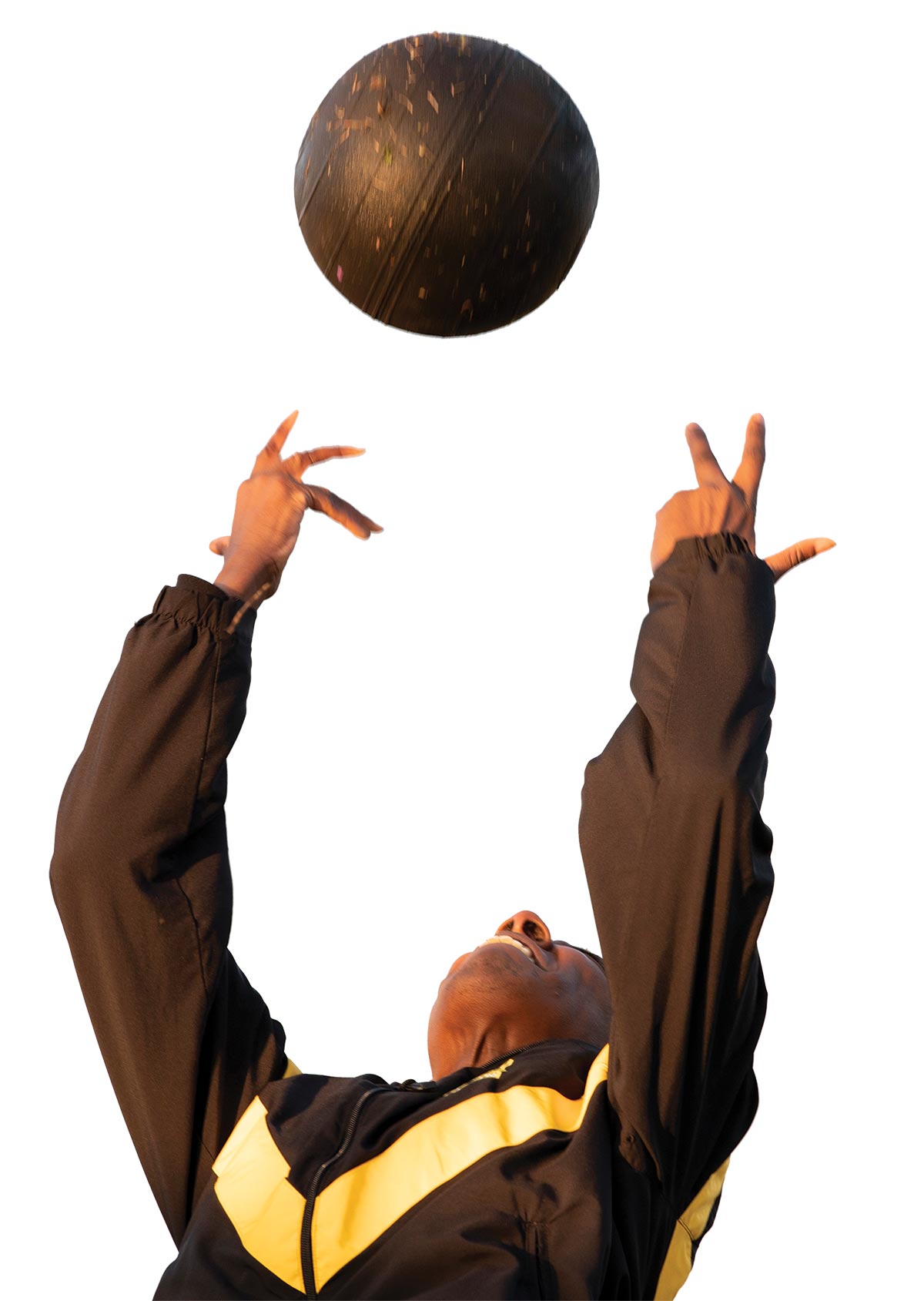 Maj. Malika Rodriguez tests her physical abilities by throwing a ten-pound ball 6 March 2020 during a diagnostic Army Combat Fitness Test at Fort Bragg, North Carolina.