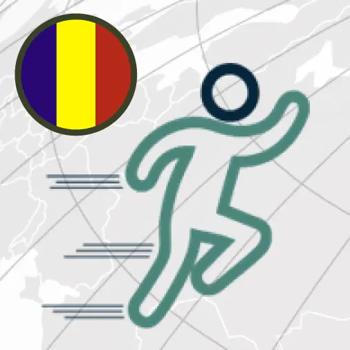 Icon of a figure running to the right with motion lines, against a map background, with the TRADOC logo prominently displayed.