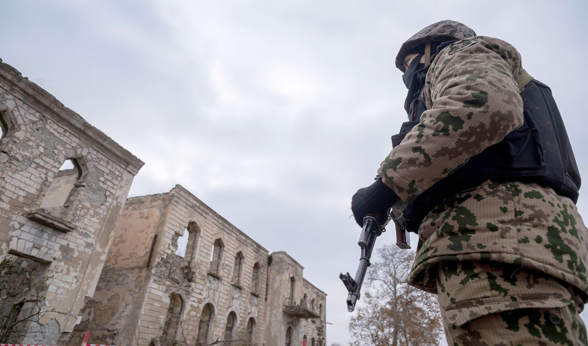 Photo of a Azerbaijani soldier