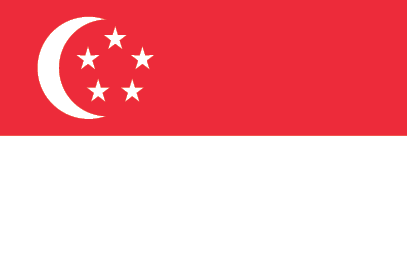 A bandeira nacional de Cingapura reflete os ideais, crenças e valores do país. Vermelho significa irmandade universal e a igualdade do ser humano. Branco simboliza a pureza e a virtude permeantes e duradouras. A lua crescente representa um país jovem em ascendência e as cinco estrelas retratam os ideais da democracia, paz, progresso, justiça e igualdade de Cingapura. (Imagem cortesia de Wikimedia Commons; a descrição é do Singapore National Heritage Board)