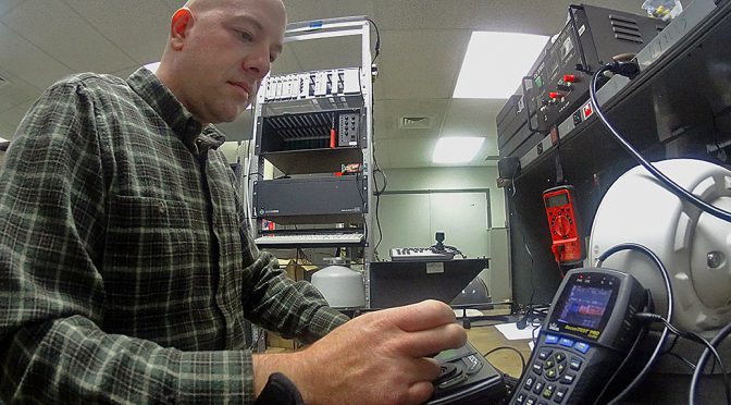 Henry Mare works on an electronics test station at the U.S. Army Corps of Engineers Nashville District Hydropower Branch’s Electronics Service Section at Old Hickory Dam in Hendersonville, Tennessee.