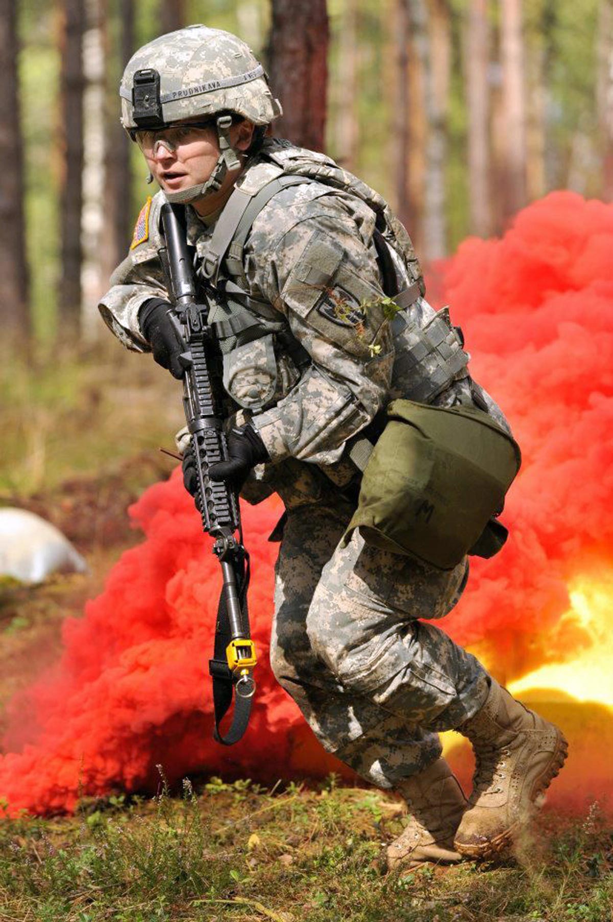 Spc. Natallia Prudnikava, of the 21st Theater Sustainment Command’s 615th Military Police Company
