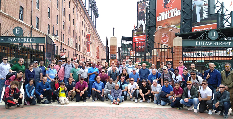 Students with the International Military Student Office at the U.S. Army NCO Leadership Center of Excellence attend a trip to downtown Baltimore, Md.