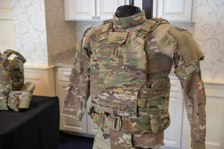 The new Soldier Protection System, or SPS, includes a modular scalable vest, a ballistic combat shirt, and a ballistic combat belt, along with the new helmet