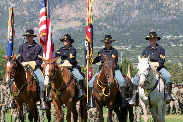 The Fort Carson Mounted Color Guard