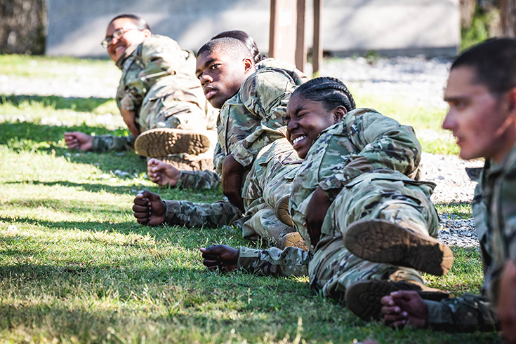 U.S. Army trainees with the 434th Field Artillery Brigade