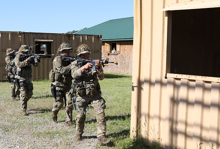 U.S. Army Soldiers assigned to the U.S. Army John F. Kennedy Special Warfare Center and School