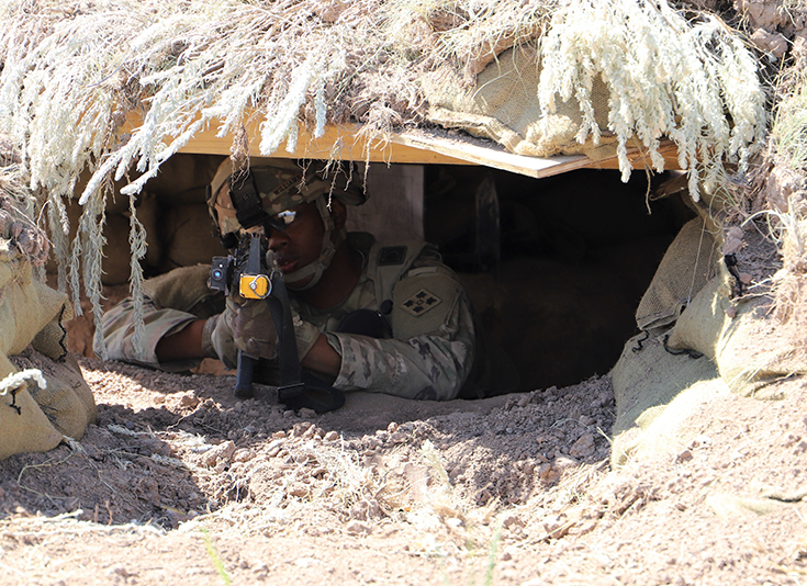 U.S. Army Spc. Zyandriana Doss, a petroleum supply specialist