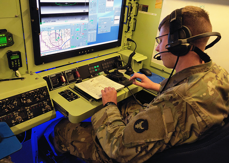 Unmanned Aerial Vehicle (UAV) pilot with 224th Brigade Engineer Battalion