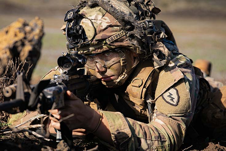 A U.S. Army Soldier with 2nd Battalion