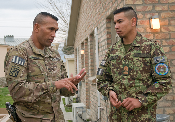 Command Sgt. Maj. Isaia T. Vimoto, command sergeant major of the International Security Assistance Force Joint Command