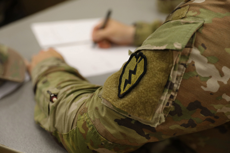 A U.S. Army Soldier with 25th Combat Aviation Brigade