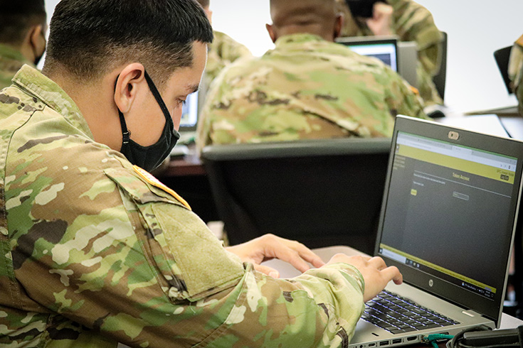 U.S. Army Specialist attending the Basic Leader Course