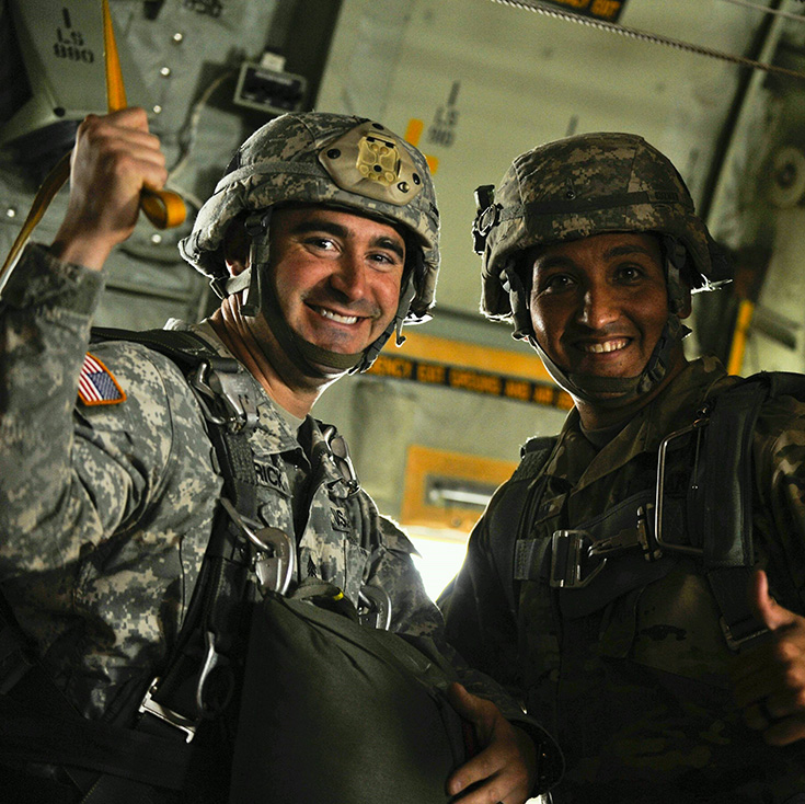 Then 1st Sgt. Fenrick (left) and then 1st Sgt. Shalim Guzman Rodriguez