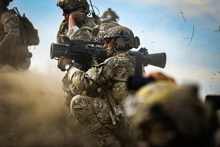 U.S. Army Rangers of the 75th Ranger Regiment conduct field training