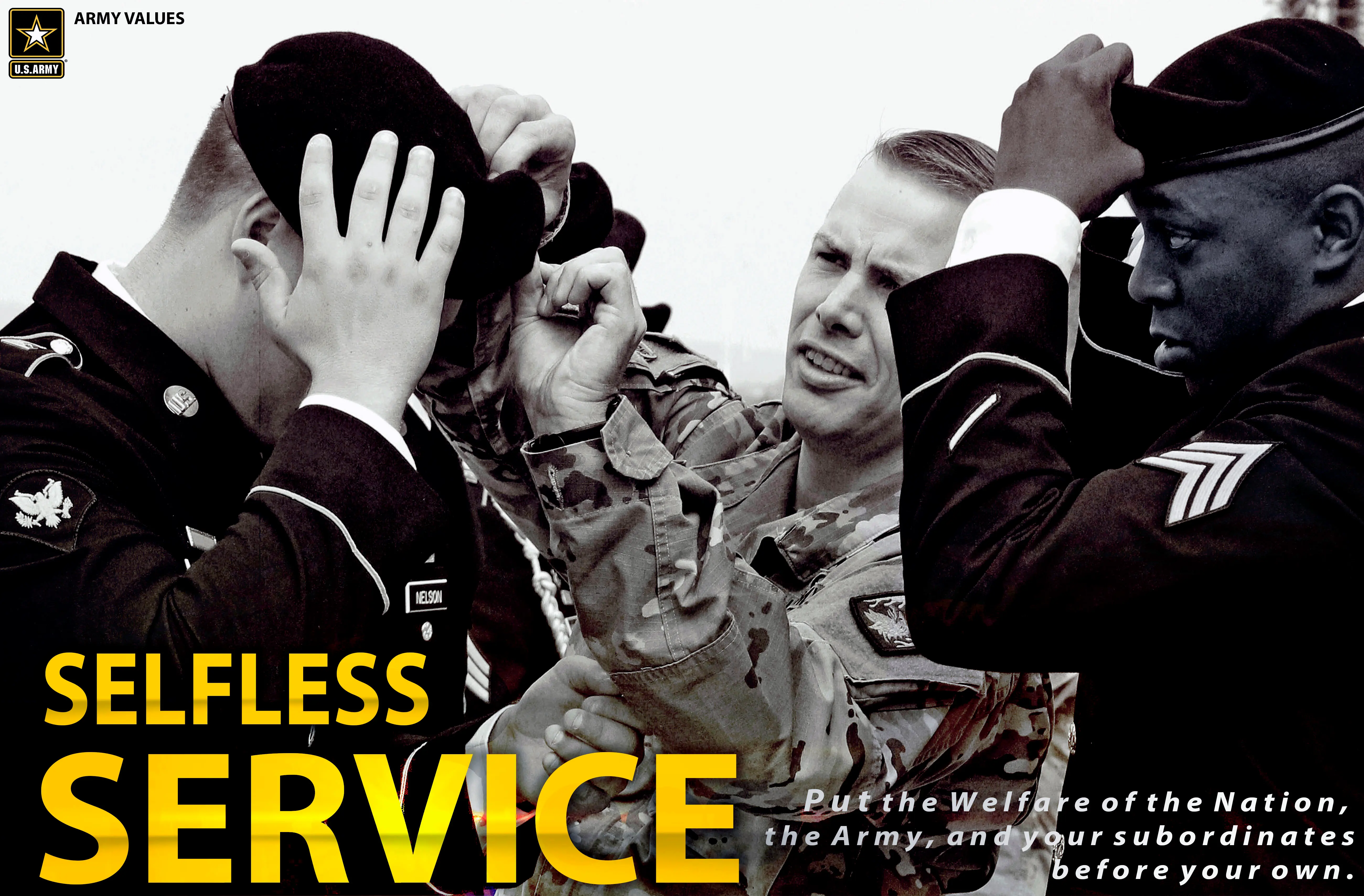 Selfless Service is an Army Value