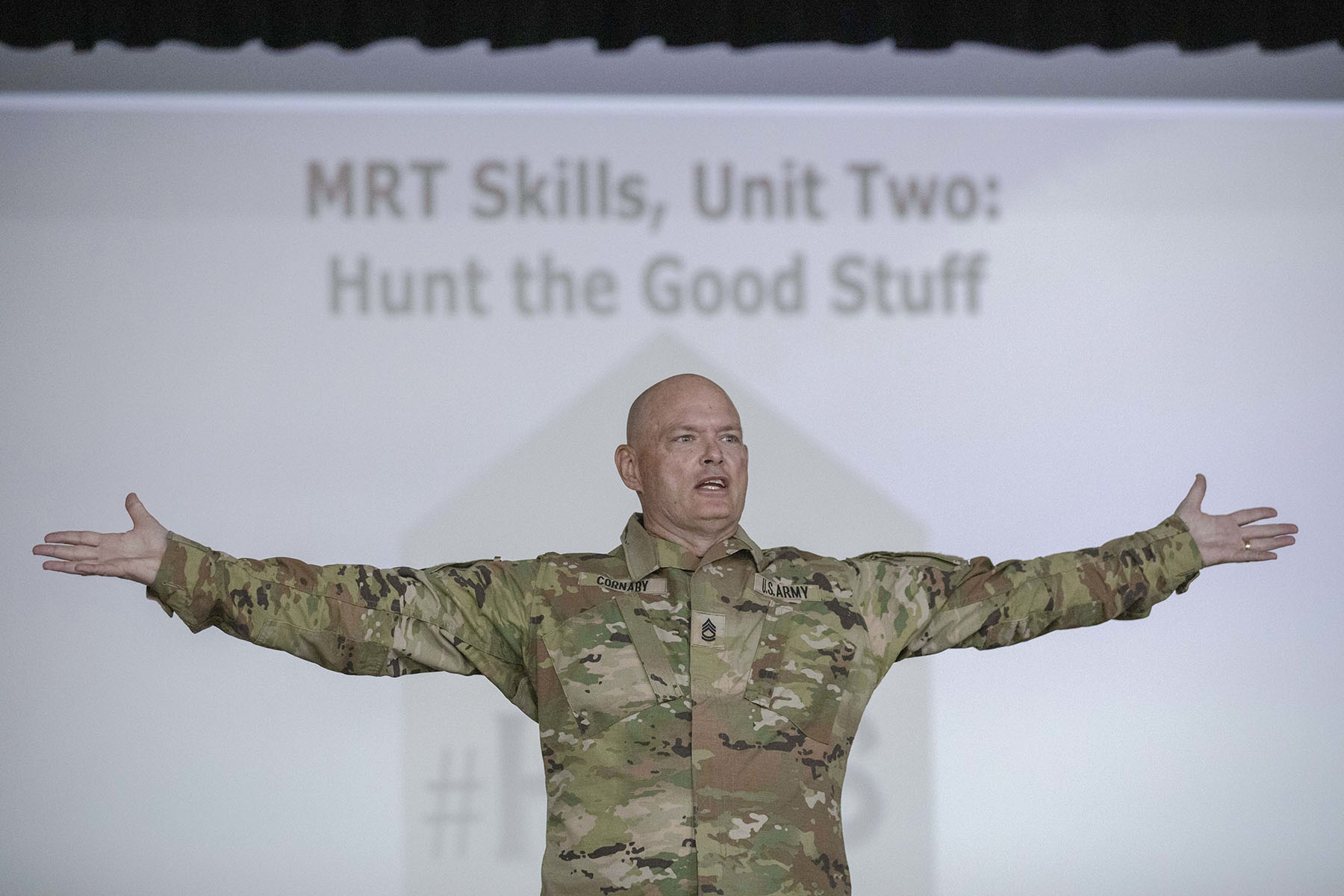 An instructor talks about the importance of optimism during MRT