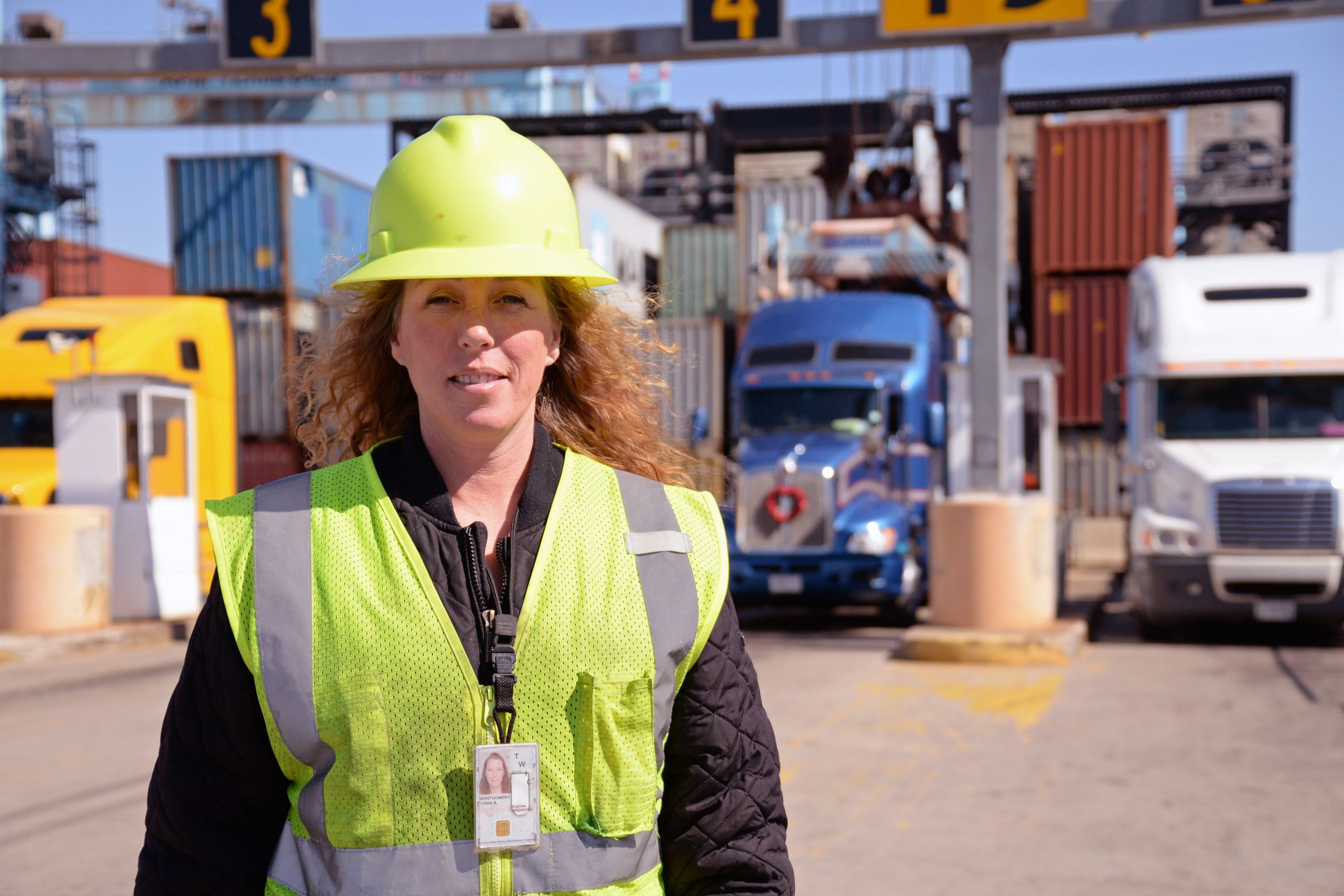 Sgt. 1st Class Tonia Montgomery is spending a year working as an operations assistant manager at Virginia International Terminals at Virginia International Gateway in Portsmouth, Virginia, as part of the Army’s Training With Industry program. (Photos by Jonathan (Jay) Koester / NCO Journal)