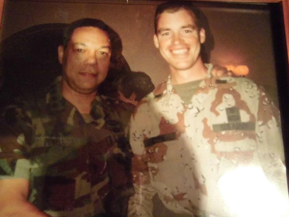 Gregory Q. Cheek, right, with then-Gen. Colin Powell. (Photo courtesy of Gregory Q. Cheek)