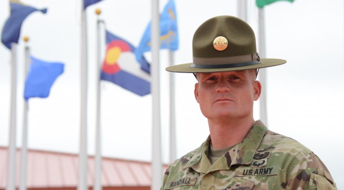 Staff Sgt. Dustin Randall, Fort Sill’s Drill Sergeant of the Year, is already preparing for the U.S. Army Training and Doctrine Command Drill Sergeant of the Year competition in September. “It’s a once-in-a-lifetime chance, so I’m going to give it all I’ve got,” Randall said. (Photo by Meghan Portillo / NCO Journal)