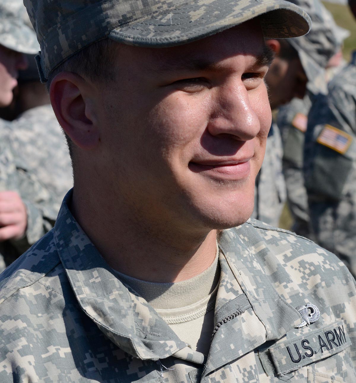 Sgt. Joseph Mille, a U.S. Army Marksmanship Unit shooter/instructor, graduated Nov. 14, 2014, from the Basic Airborne Course at Fort Benning, Georgia. (U.S. Army photo by Sgt. 1st Class Raymond J. Piper)