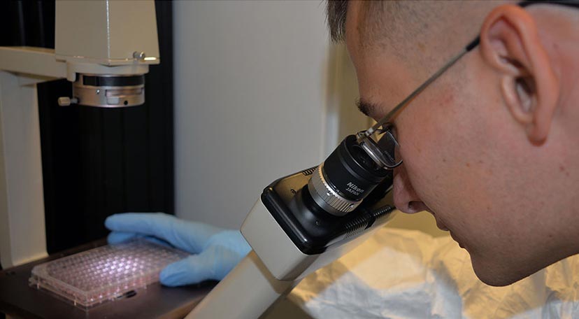 Sgt. Christopher A. Springer, a lab technician at the Walter Reed Army Institute of Research in Silver Spring, Maryland