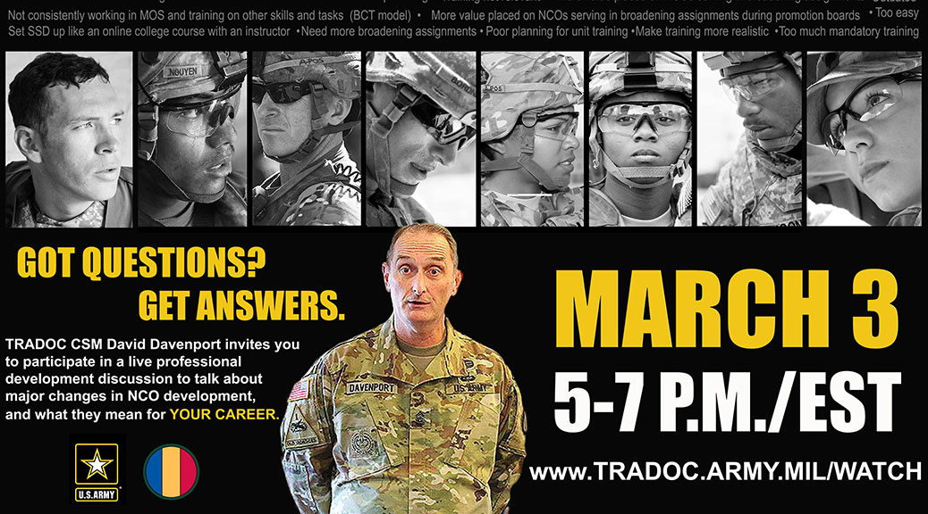 CSM David Davenport Answers Questions for NCOs