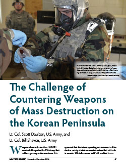 The Challenge of Countering Weapons of Mass Destruction on the Korean Peninsula